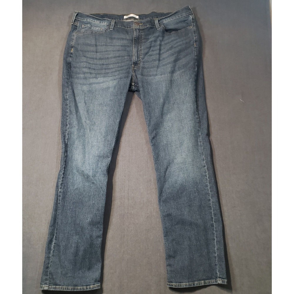 Signature by Levi Strauss Straight Jeans Mens W42 L32 Blue Gold Label Stretch